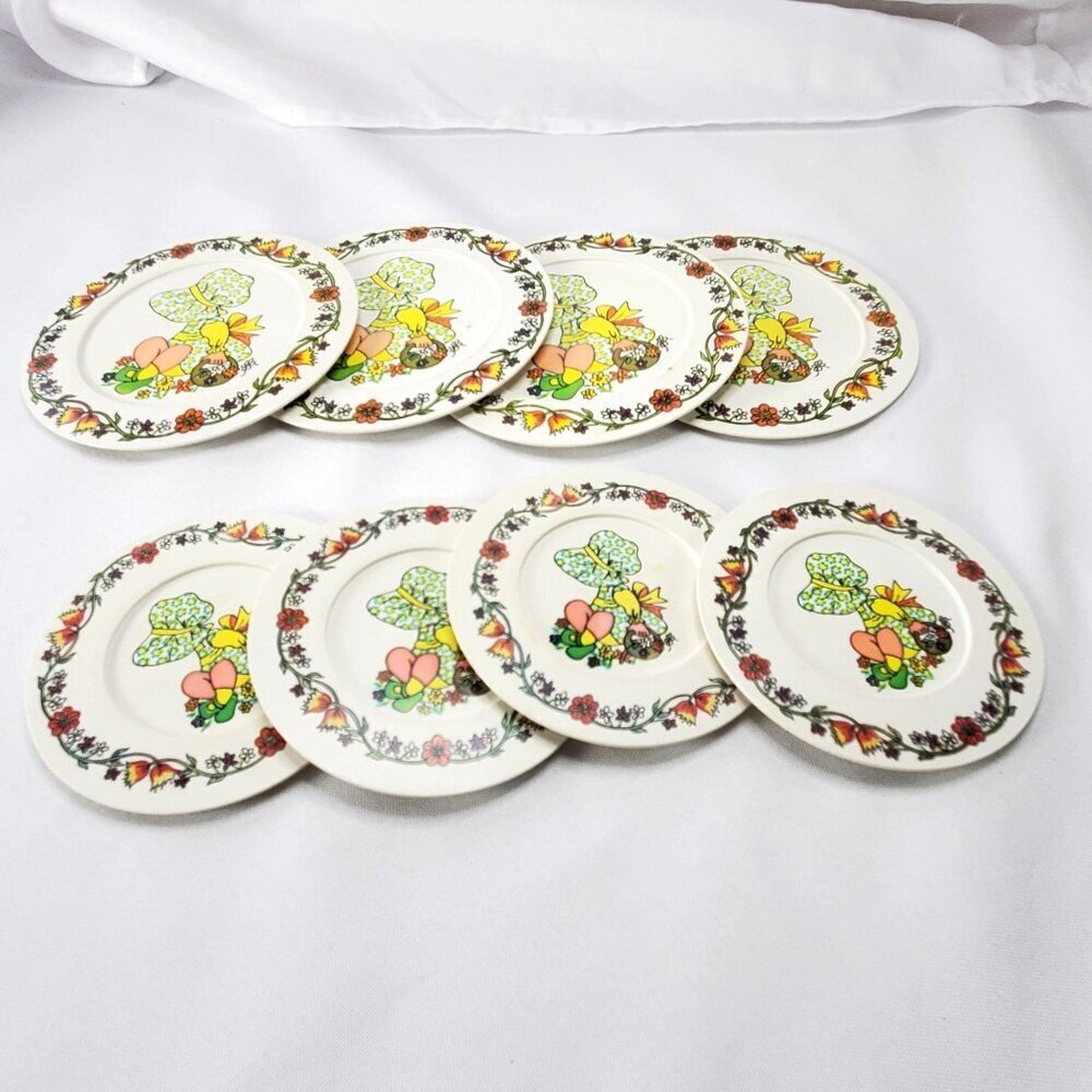VTG Chilton 1970s Holly Hobbie Kitchen Tea Set Bonnet Girl 23 Piece Cottagecore - Picture 7 of 10